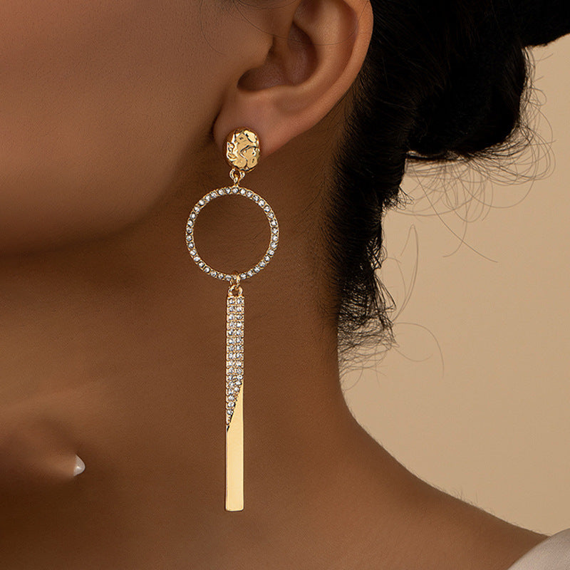 Gold Gloss Geometric Elegance Earrings